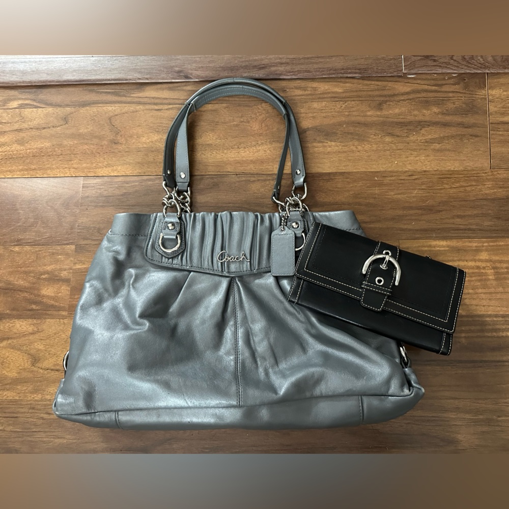 Gray Coach purse